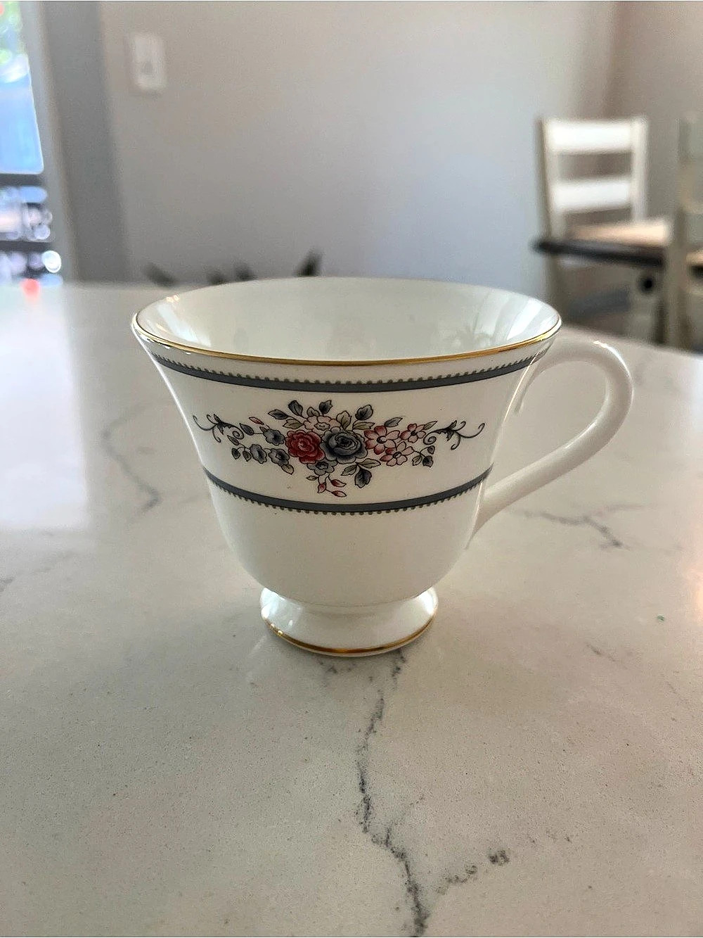 Wedgwood None China Floral Tea Cup, White